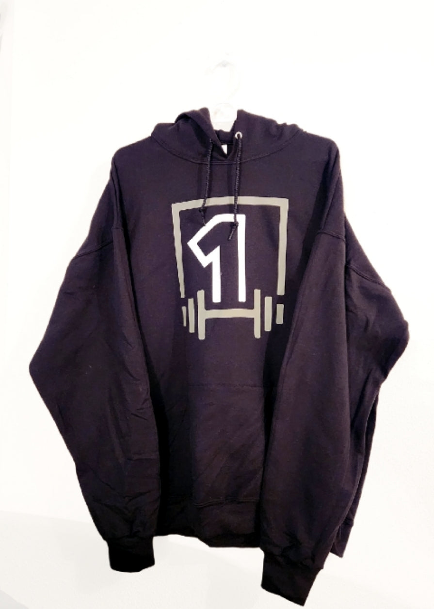 Hoodie - Black Hooded Sweatshirt - Fitness Apparel - Gym Clothes