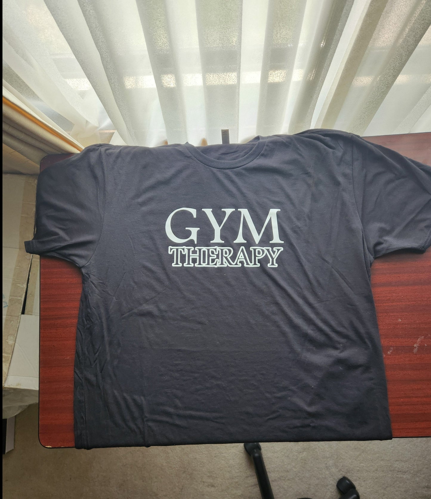 Gym Therapy T-shirt. M L XL Pump Cover - Black Tshirt