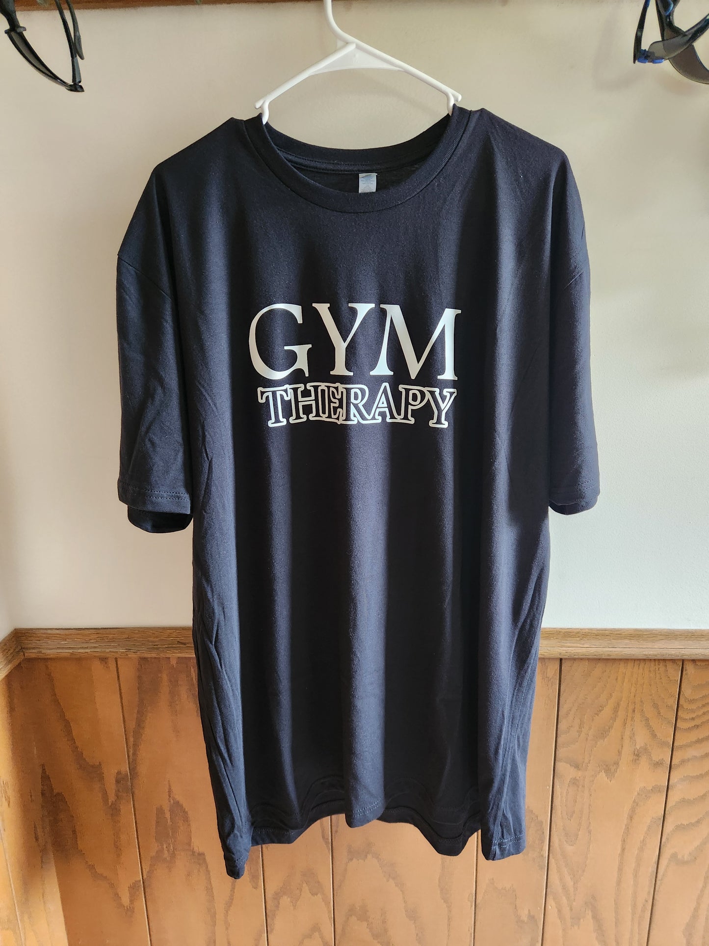 Gym Therapy T-shirt. M L XL Pump Cover - Black Tshirt