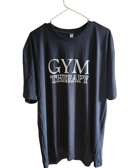 Gym Therapy T-shirt. M L XL Pump Cover - Black Tshirt